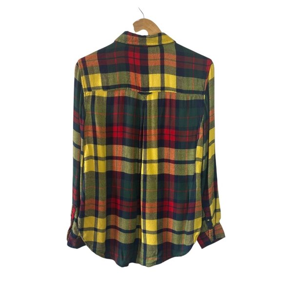 NEW American Eagle Soft Viscose Plaid Button-Down Shirt Boyfriend Fit Size M - Picture 4 of 6